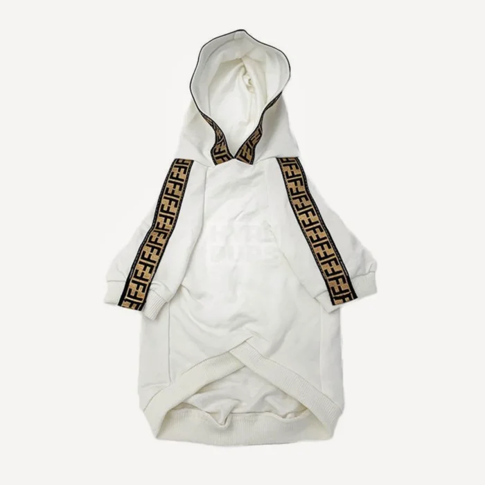 Monogram dog hoodie inspired by Fendi view 2