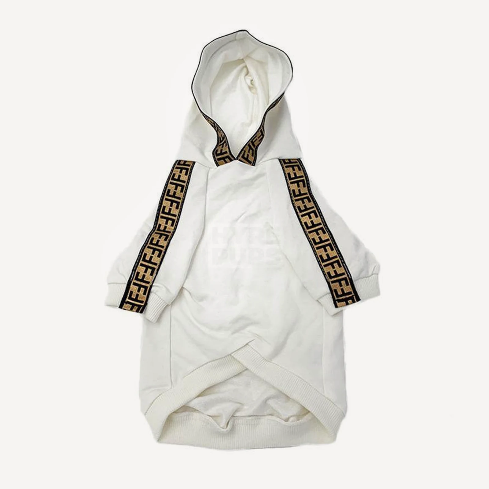 Monogram dog hoodie inspired by Fendi view 2