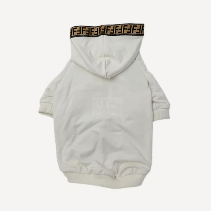 Monogram dog hoodie inspired by Fendi view 4