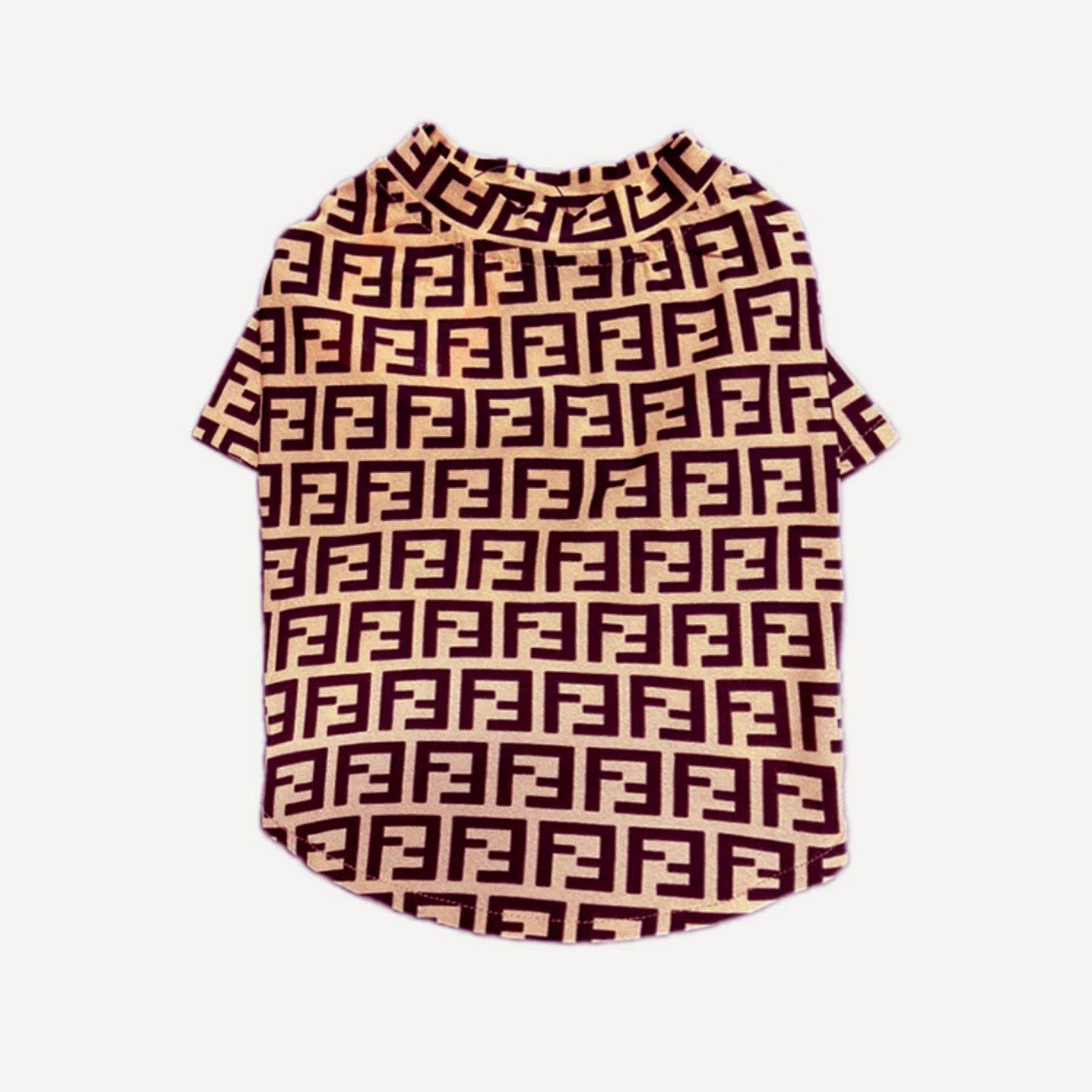 Furdi Monogram Tee dog tee, Fendi inspired