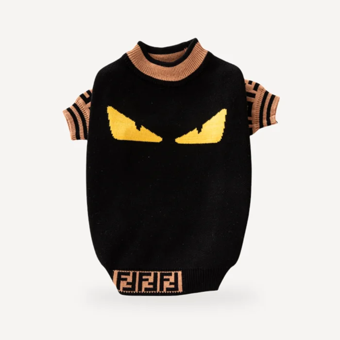 Monster Eyes dog sweater inspired by Fendi