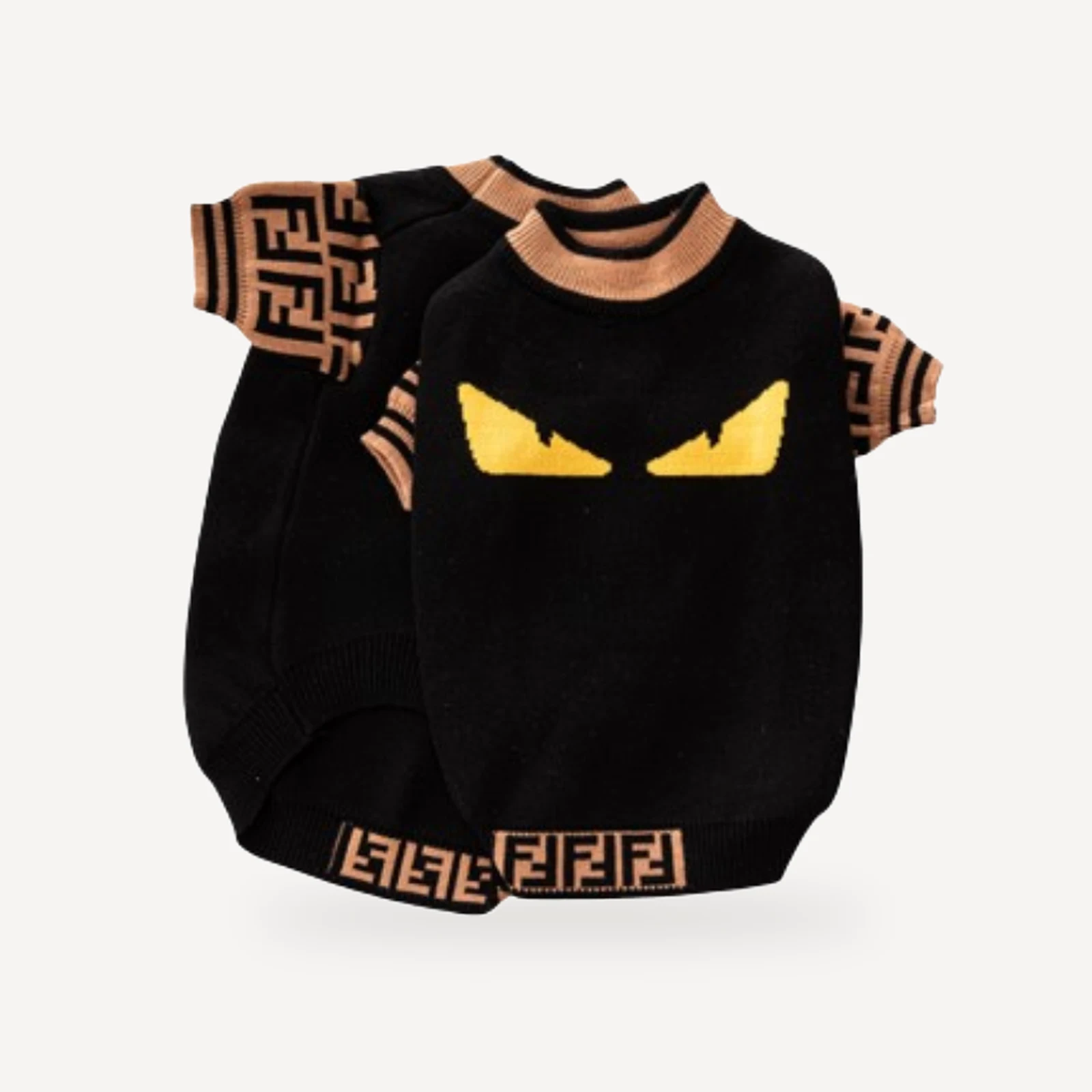 Monster Eyes dog sweater inspired by Fendi view 3