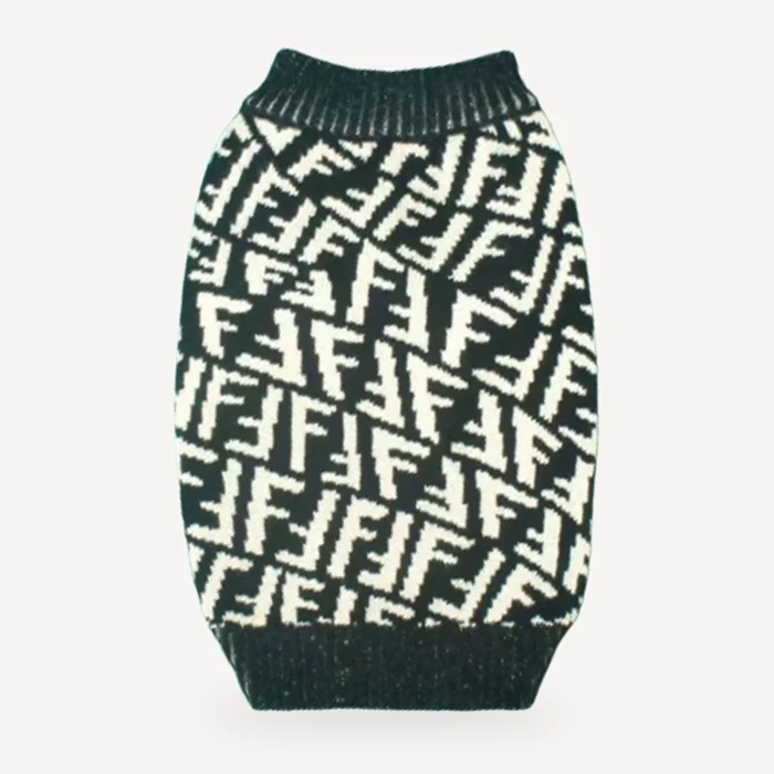 Oblique dog sweater inspired by Fendi