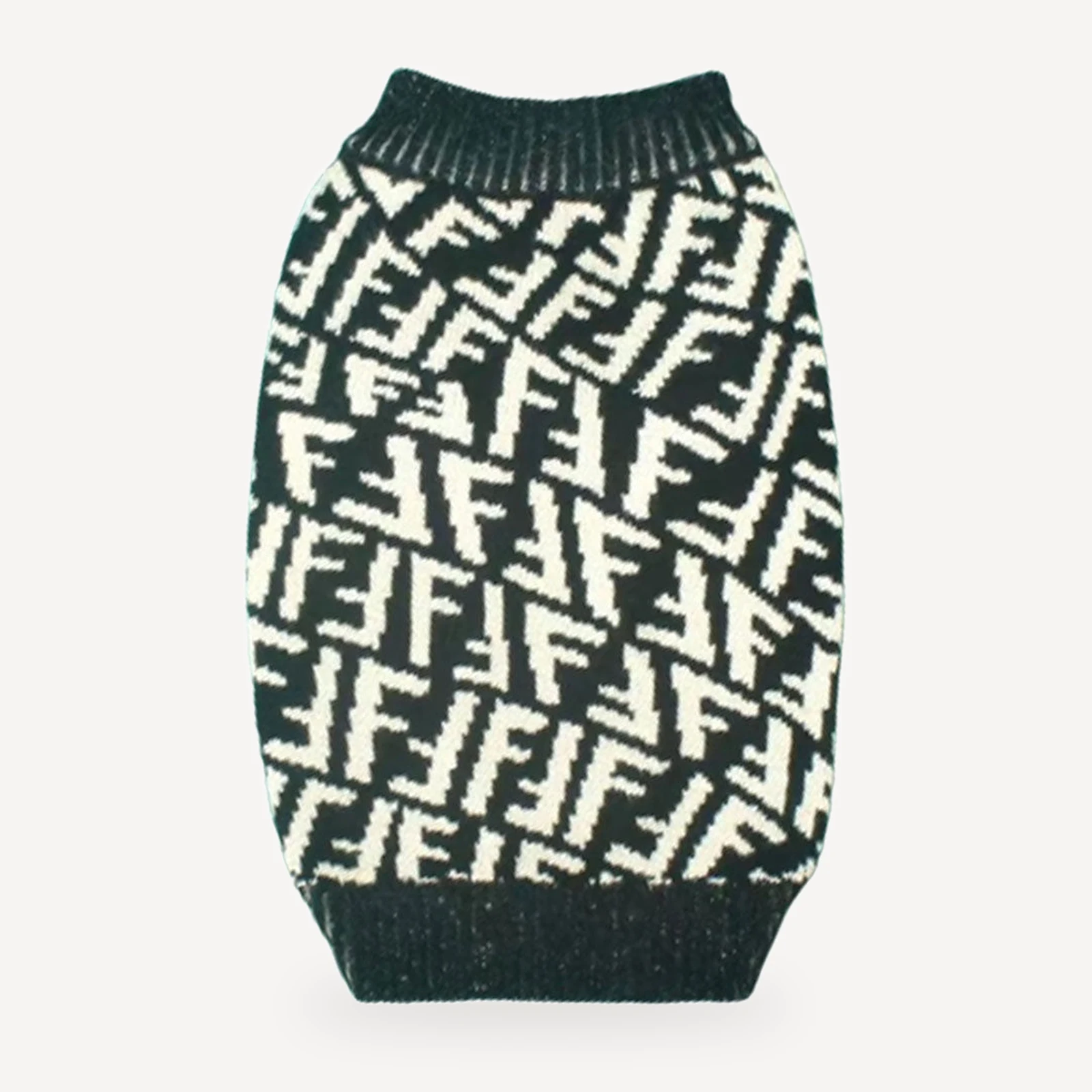 Oblique dog sweater inspired by Fendi