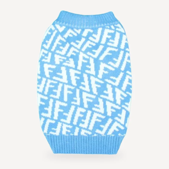 Oblique dog sweater inspired by Fendi view 2