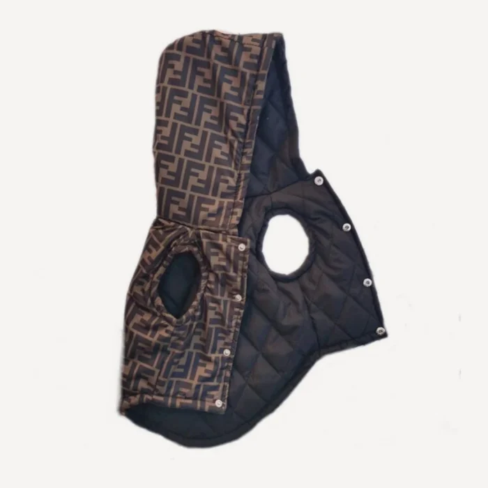 Quilted dog vest inspired by Fendi view 3
