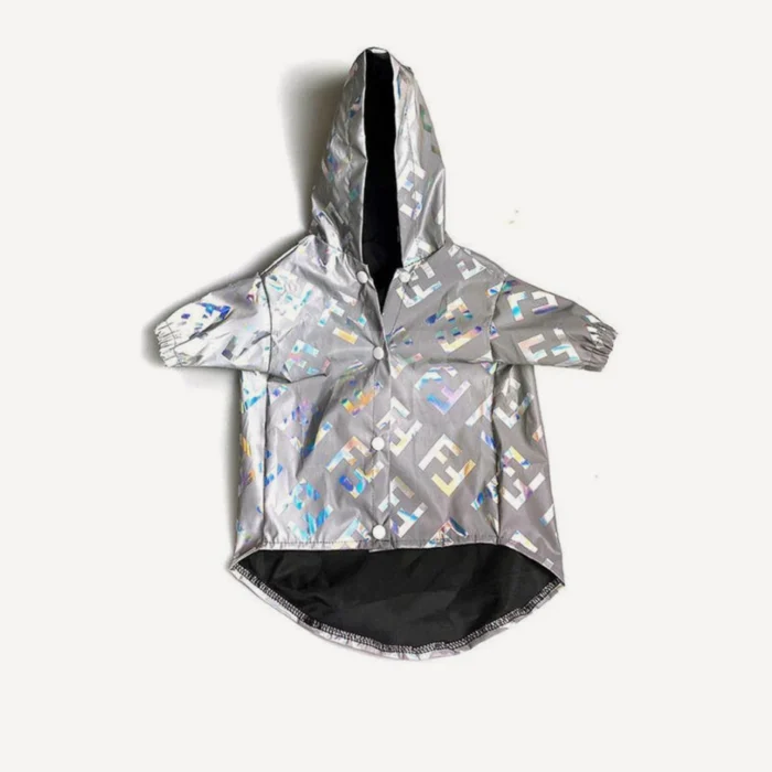 Reflective dog windbreaker inspired by Fendi view 4