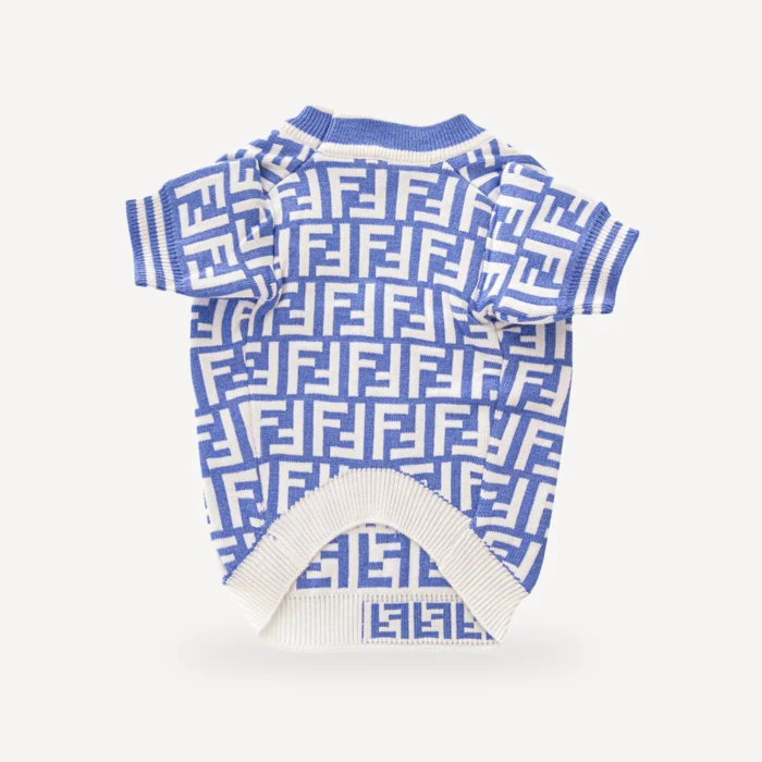 Zucca dog sweater inspired by Fendi view 4