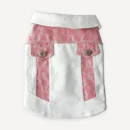 Pink Trim Denim dog vest inspired by Gucci view 4