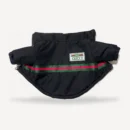 Web Stripe Black dog cape inspired by Gucci view 3
