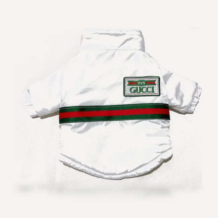 Web Stripe Black dog cape inspired by Gucci view 4
