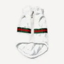 Web Stripe White dog cape inspired by Gucci view 6