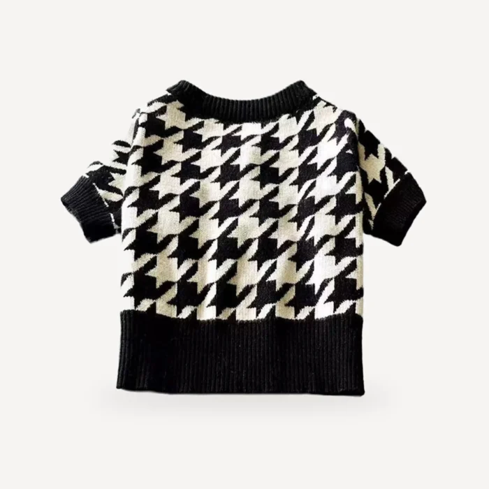 Houndstooth dog sweater view 4