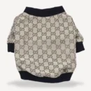 Monogram Knit dog sweater inspired by Gucci view 3