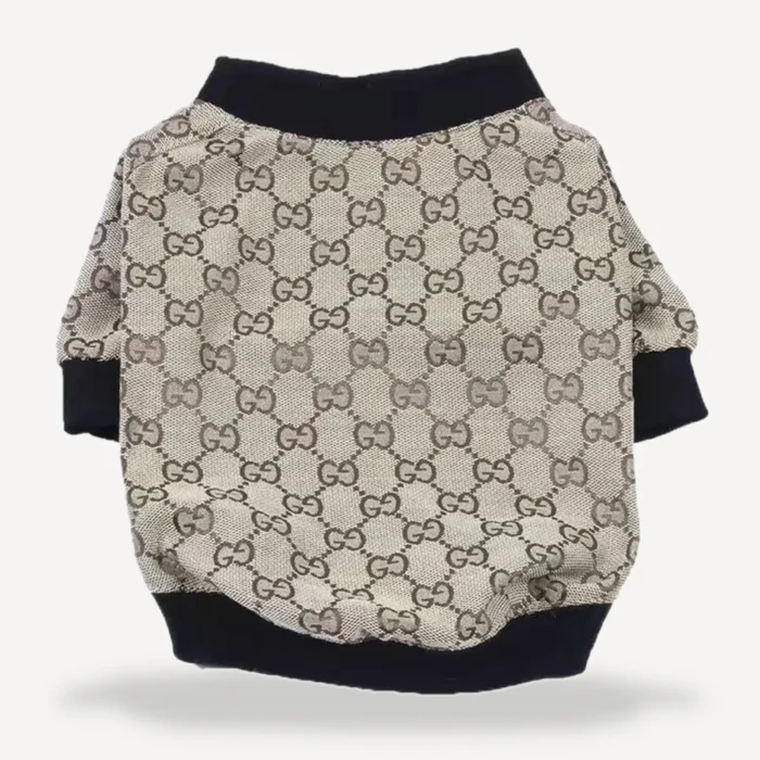 Monogram Knit dog sweater inspired by Gucci view 3