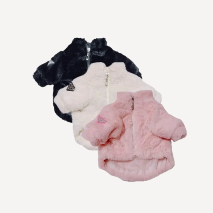 Faux Fur dog jacket inspired by Prada