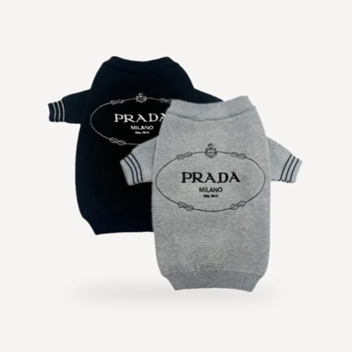 Knit dog sweater inspired by Prada view 3