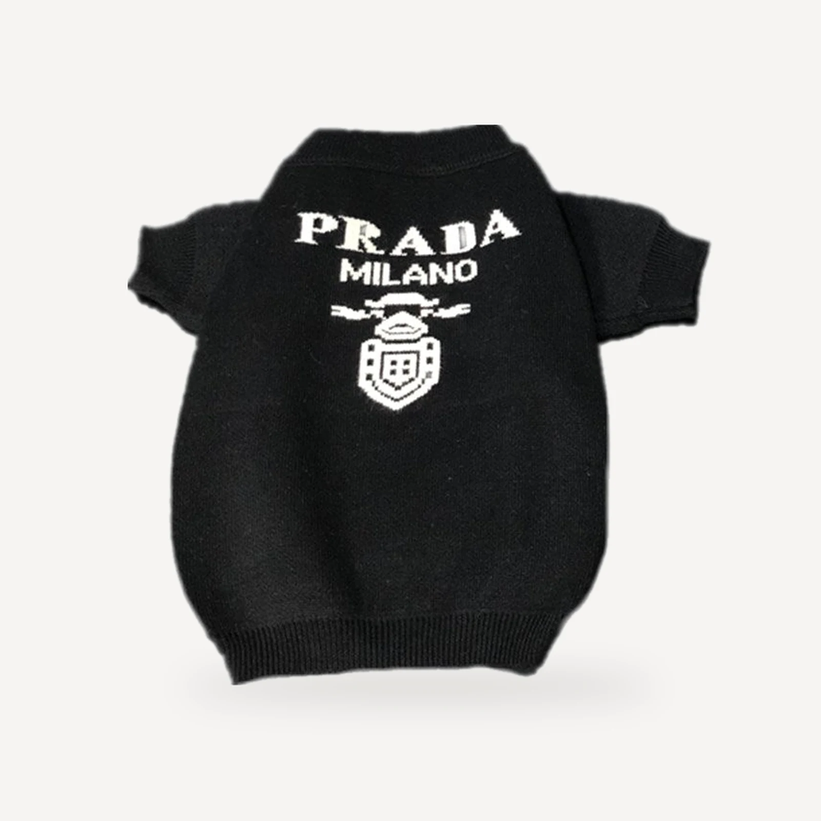 Logo Knit dog sweater inspired by Prada view 3