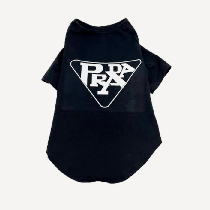 Logo dog tee inspired by Prada