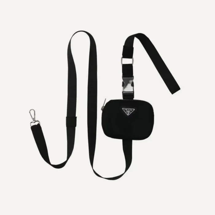 Nylon Leash & Mini dog pouch inspired by Prada