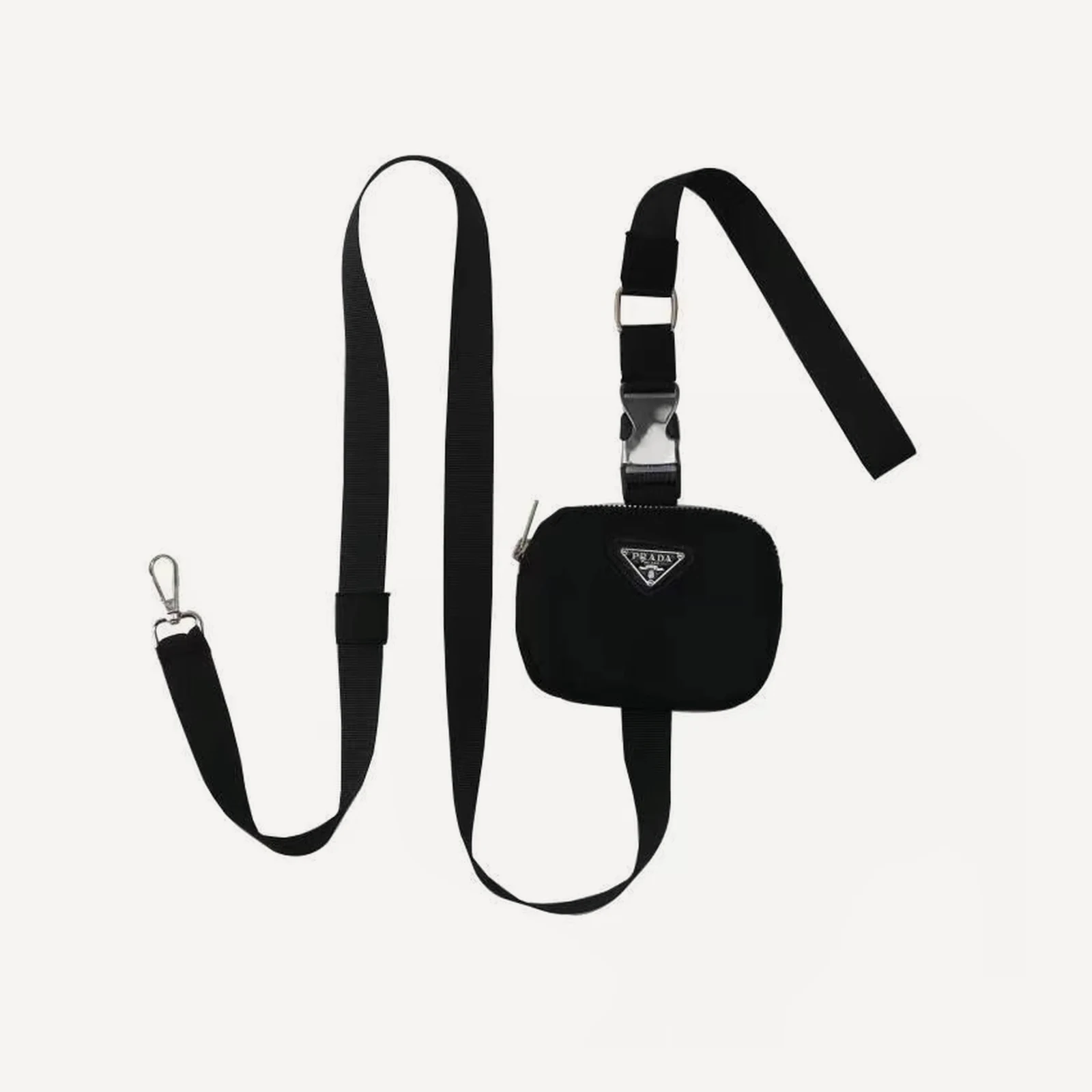 Nylon Leash & Mini dog pouch inspired by Prada