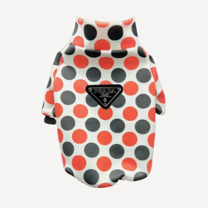 Polka Dot dog jacket inspired by Prada view 2