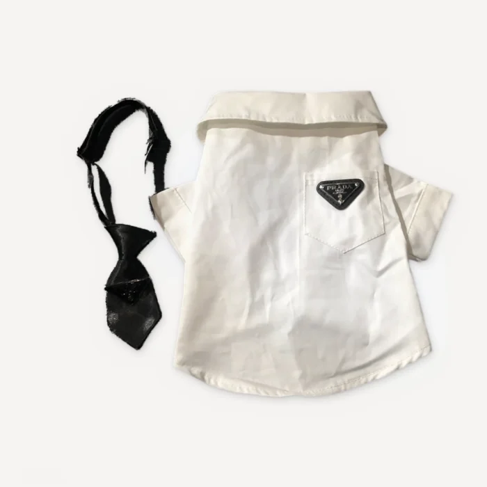 Tie dog shirt inspired by Prada view 3
