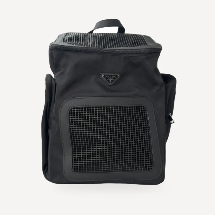 Triangle Backpack dog carrier inspired by Prada view 5