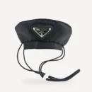 Triangle Black dog beret inspired by Prada view 4