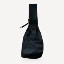 Triangle Black Sling dog carrier inspired by Prada view 3