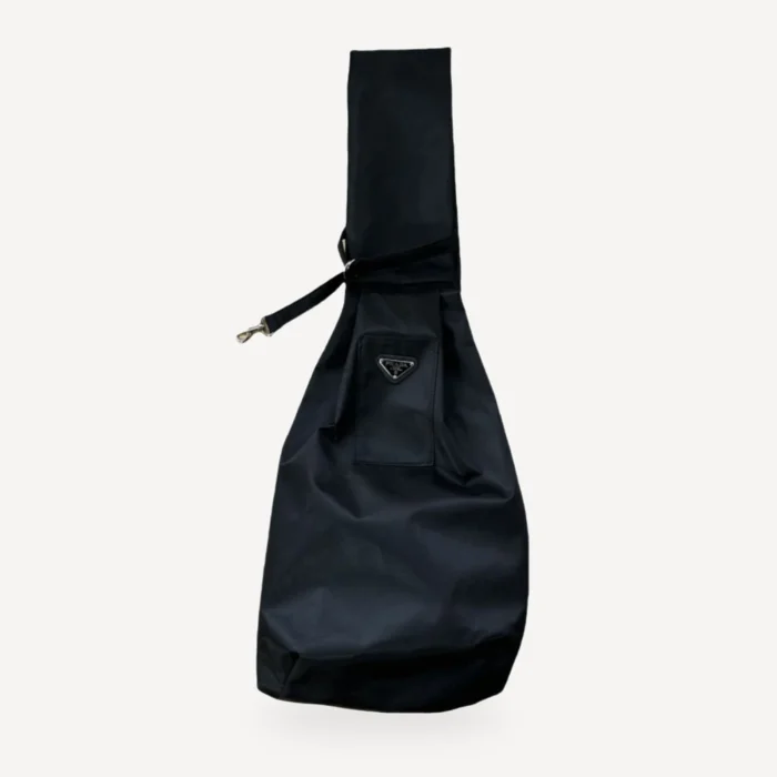 Triangle Black Sling dog carrier inspired by Prada view 3