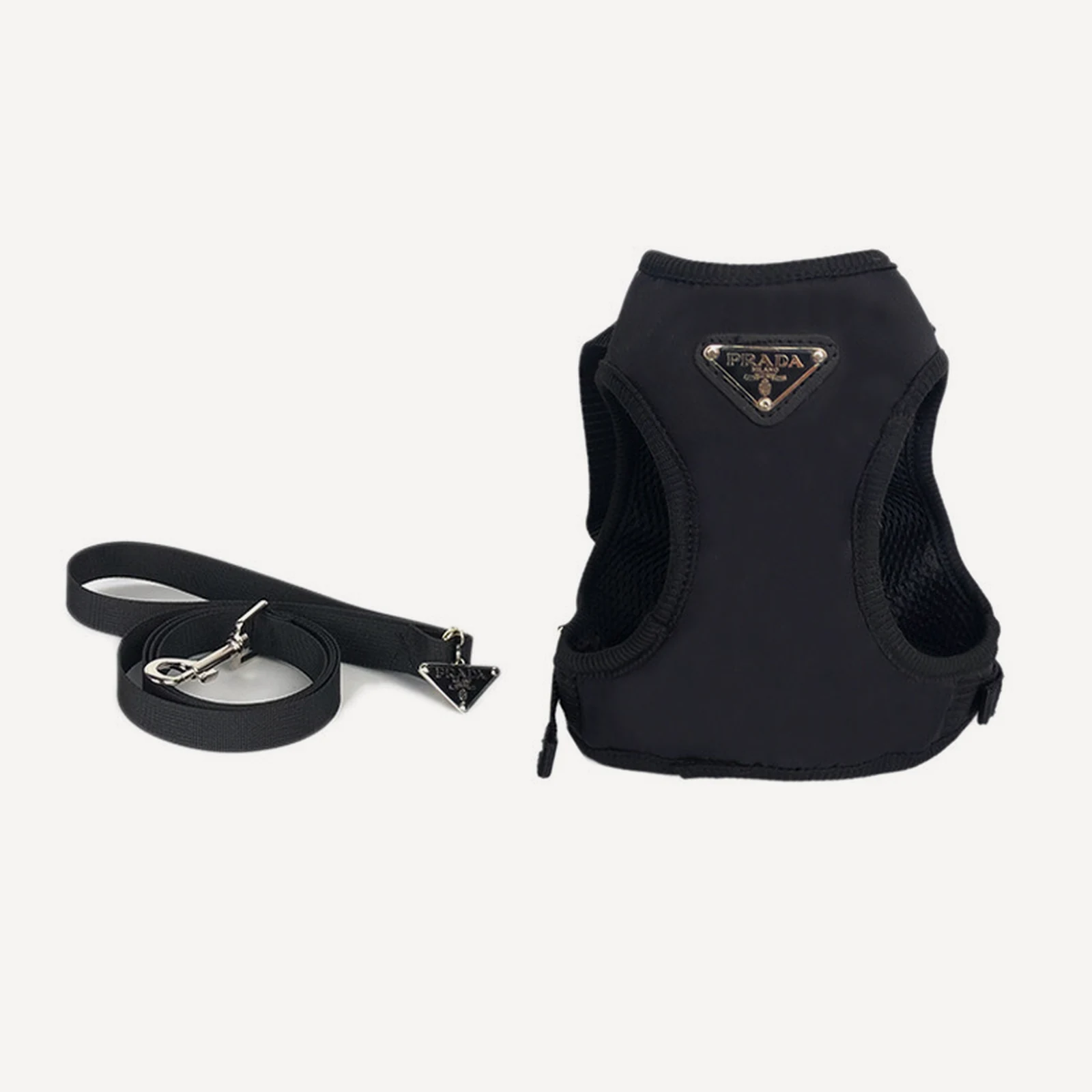 Triangle Harness & Leash dog set inspired by Prada