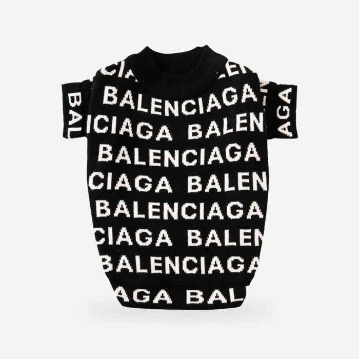 All Over Logo dog sweater inspired by Balenciaga view 3