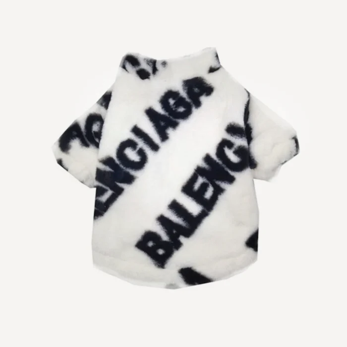Faux Fur dog jacket inspired by Balenciaga view 3