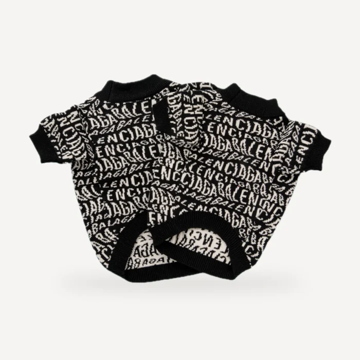 Logo Repeat dog sweater inspired by Balenciaga view 5