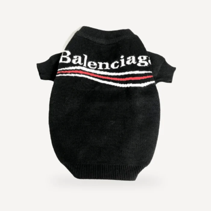 Oblique dog sweater inspired by Balenciaga