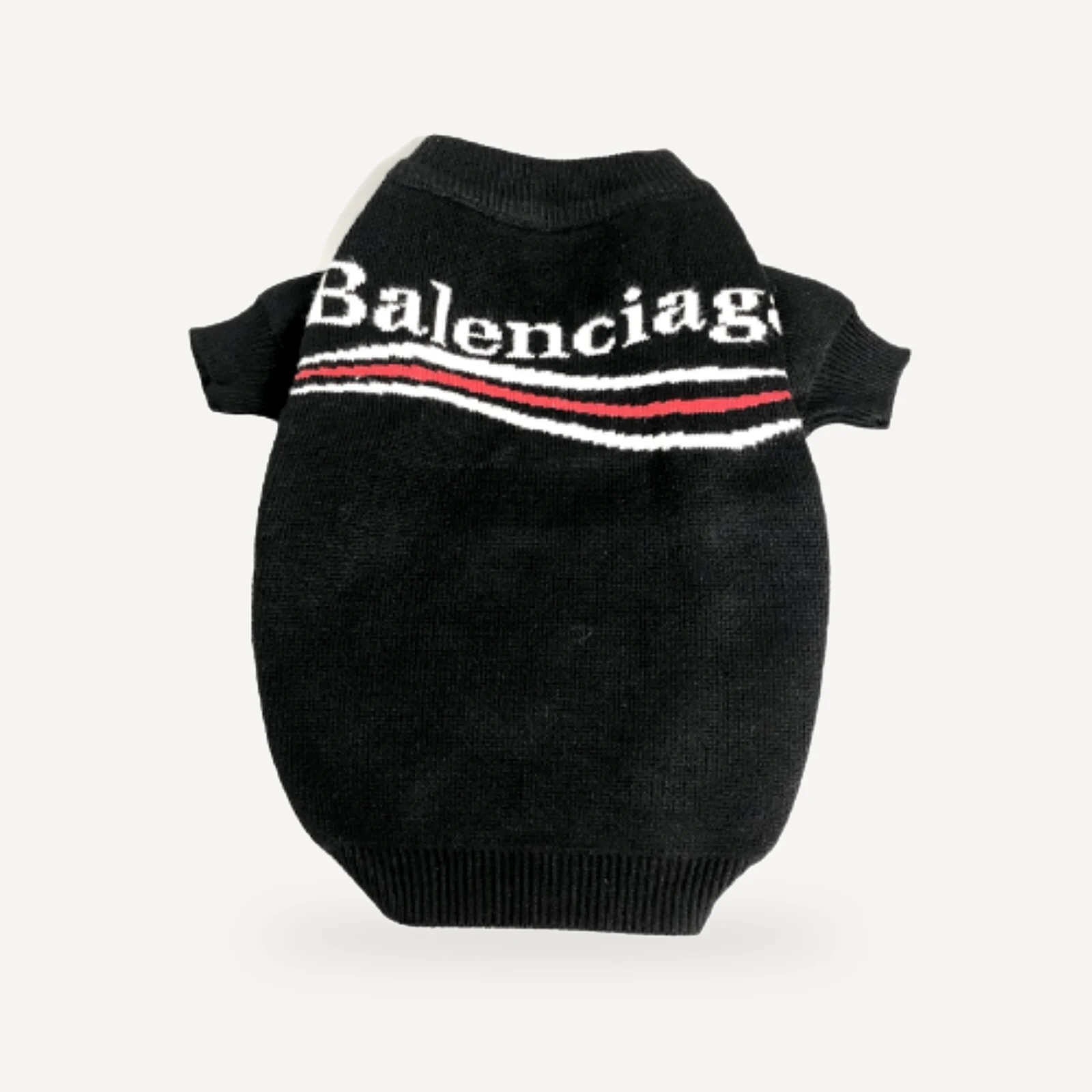 Oblique dog sweater inspired by Balenciaga