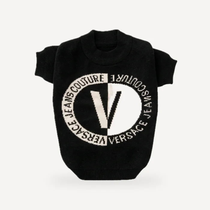 Circle Logo dog sweater inspired by Versace view 4