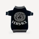 Knit dog sweater inspired by Versace view 3