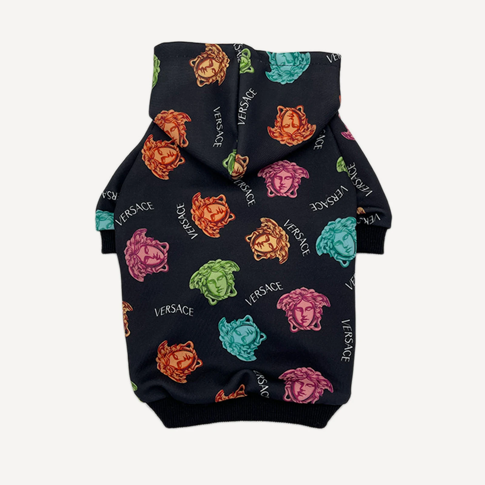 Medusa Print dog hoodie inspired by Versace