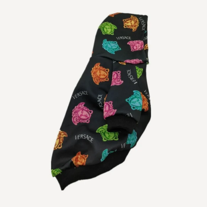 Medusa Print dog hoodie inspired by Versace view 2
