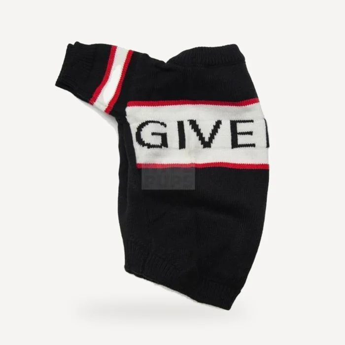 Box Logo dog sweater inspired by Givenchy view 3