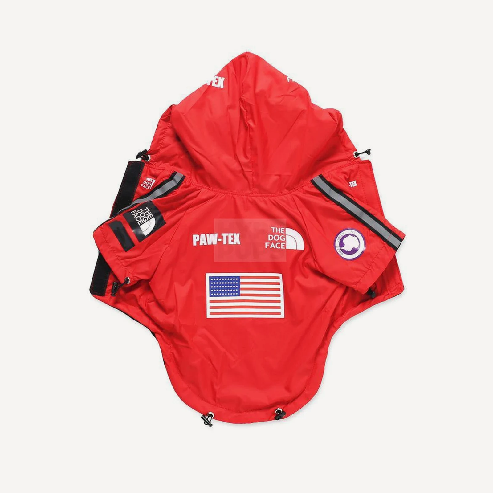 Paw-Tex dog windbreaker inspired by Supreme x The North Face view 6