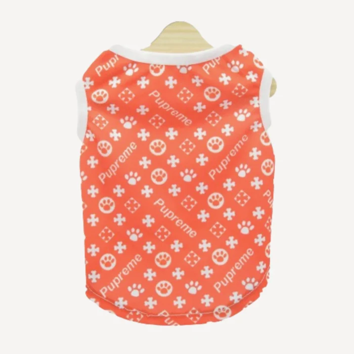 Stylish dog vest inspired by Supreme view 2