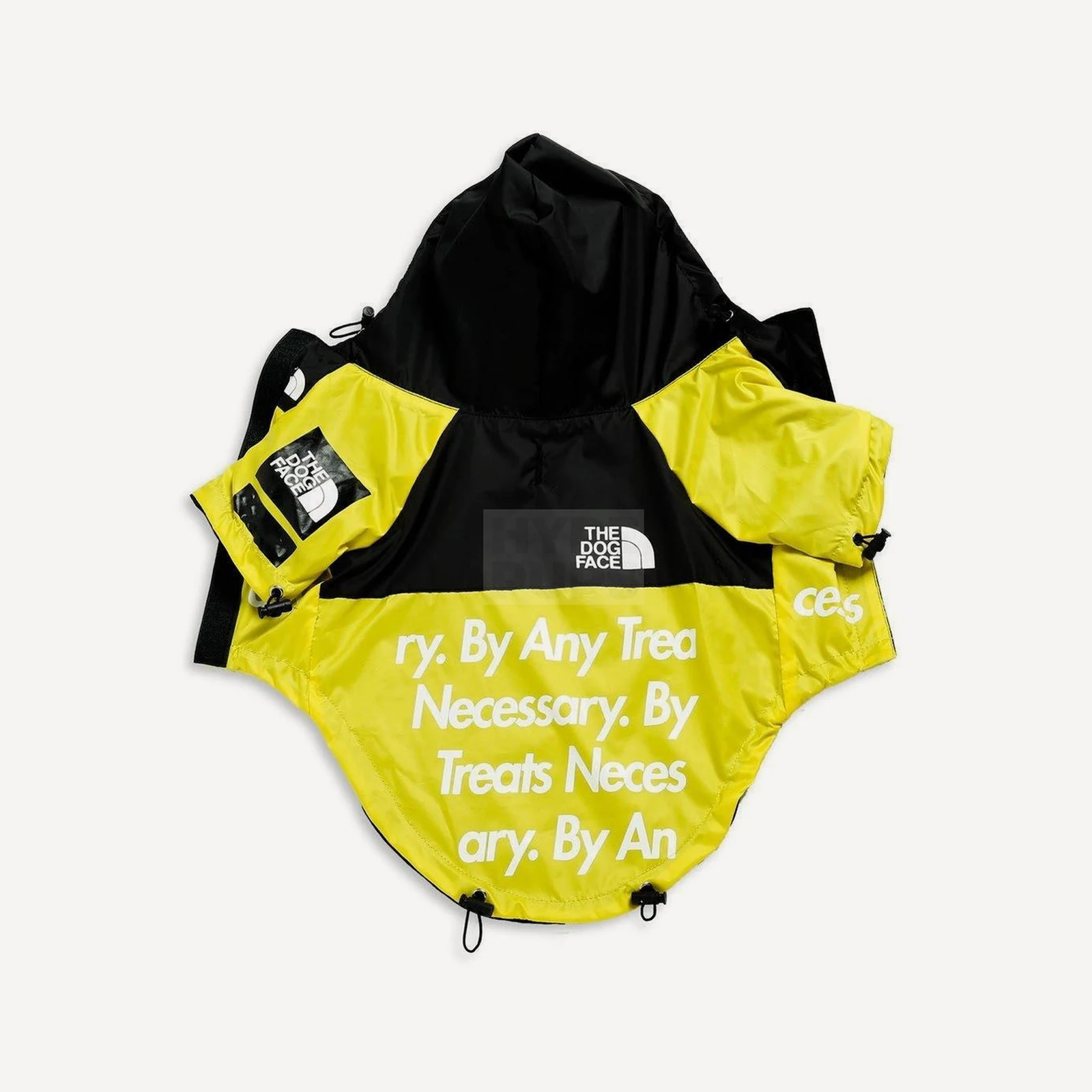 By Any Treats Yellow dog windbreaker inspired by The North Face view 4