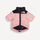 Colorblock dog puffer inspired by The North Face view 4