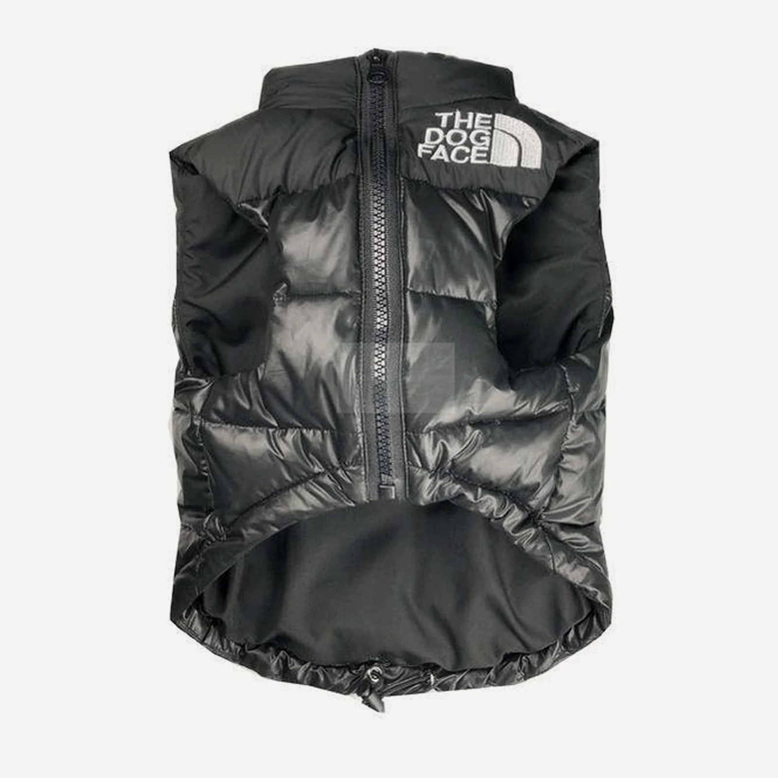 Puffer dog vest inspired by The North Face