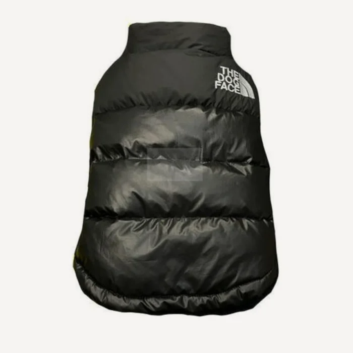 Puffer dog vest inspired by The North Face view 2