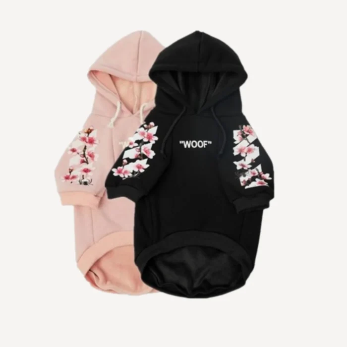 Blossom dog hoodie inspired by Off-White view 5