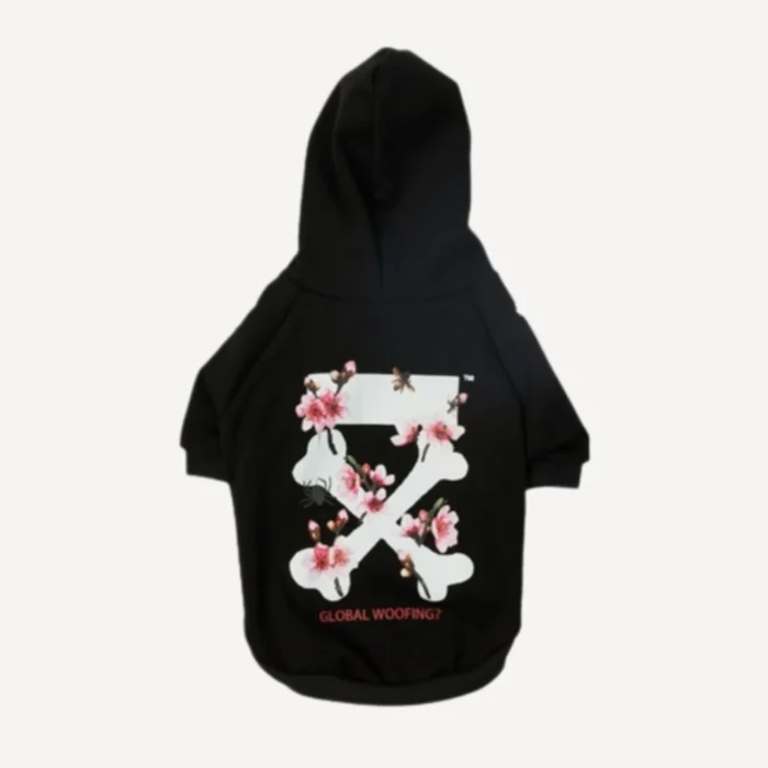 Blossom dog hoodie inspired by Off-White view 6